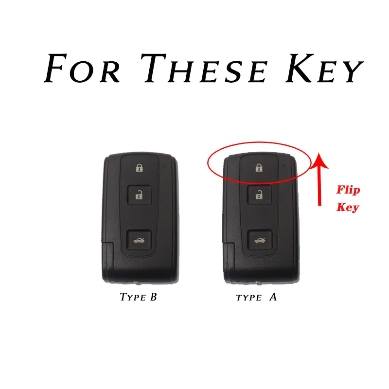 Z+ Genuine Leather Car Remote Key Fob Case Cover Holder For Toyota Prius 2004-2009