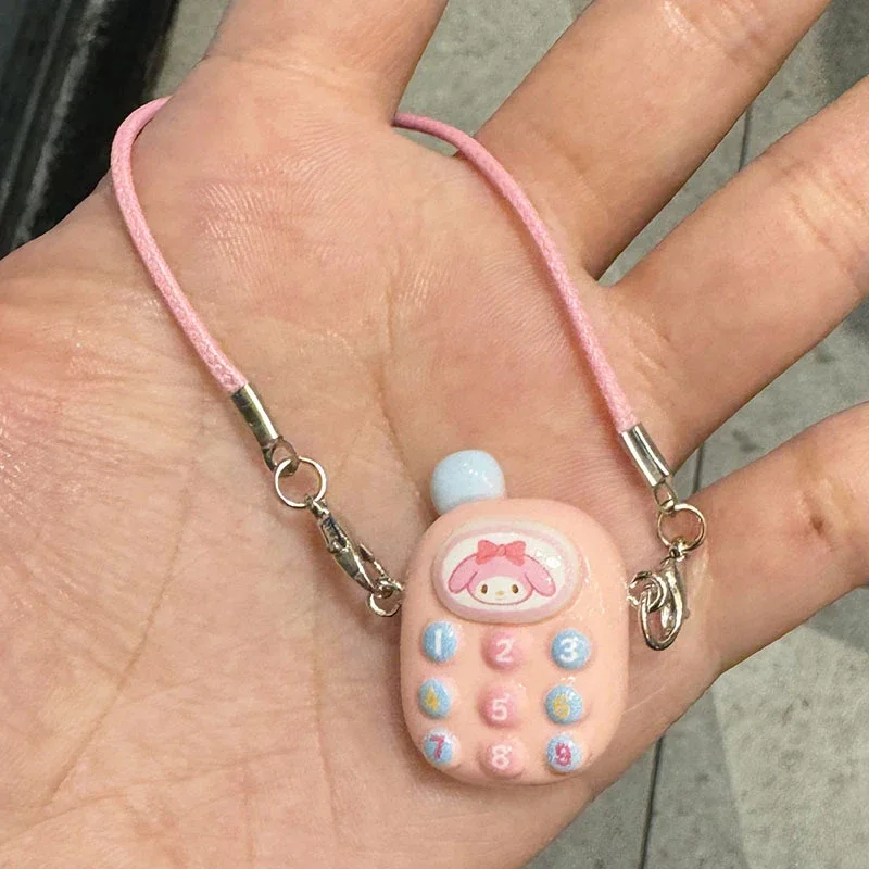 

Kawaii Sanrio My Melody Mini Doll Mobile Phone Model Cute BJD Doll Pendants Accessories Dollhouse Decoration Ornaments