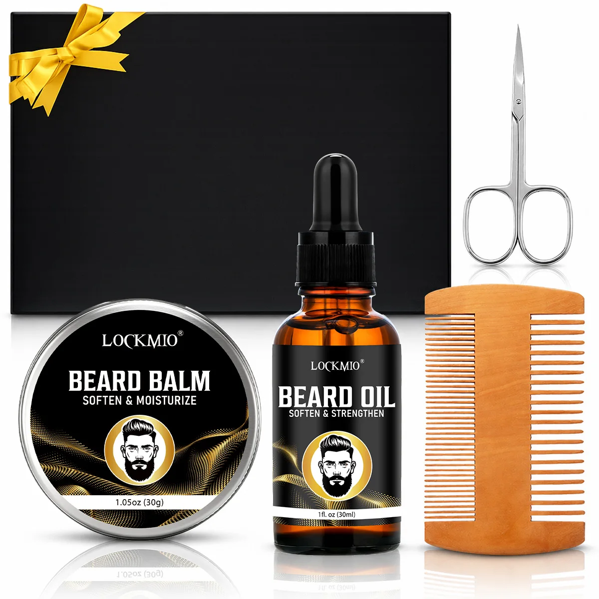 Beard Grooming Gift Set Beard Styling Butter Moisturizing Growth Oil Tools Craft Perfect Facial Hair for Husband's Male Friends