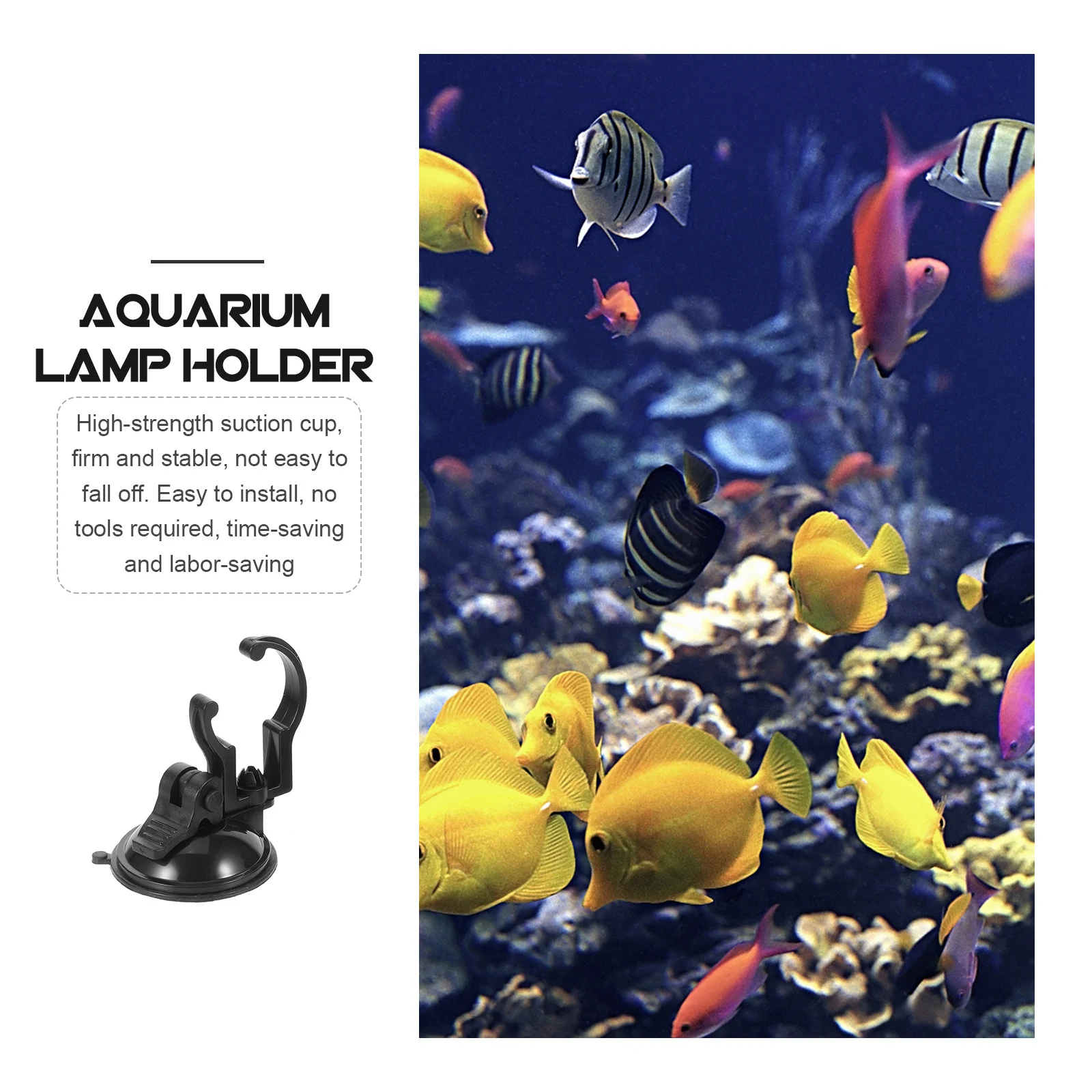 

2Pcs Aquarium Light Holders Suction Cup Clips Easy Install Fish Tank Brackets Durable Long-Lasting Lamp Mounting