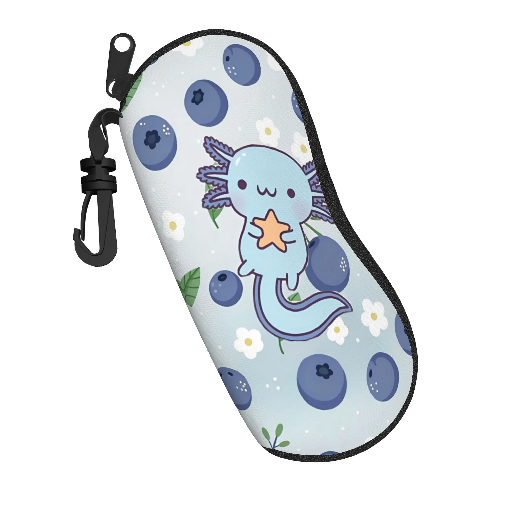 Axolotl Mexican Salamander  Merch Brillenetui für Damen und Herren, neue Accessoires, Brillenaufbewahrungsbox, Geschenk-Brillenbox