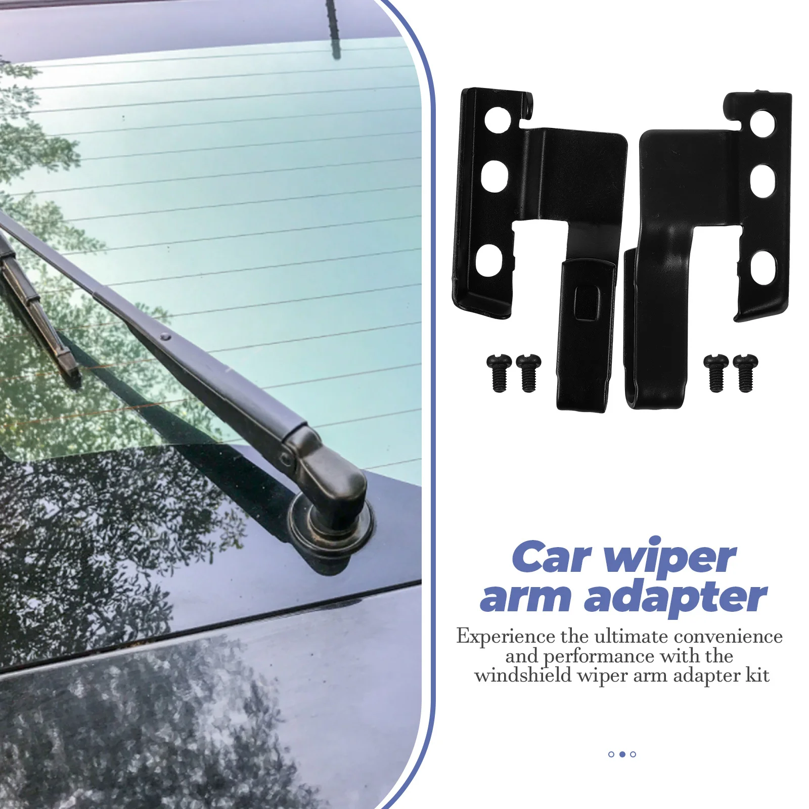 

2pcs Universal Wiper Adapter Mounting Kit Windshield Screw Car Metal Blade Arm Kit Durability Easy Installation Vehicle Models