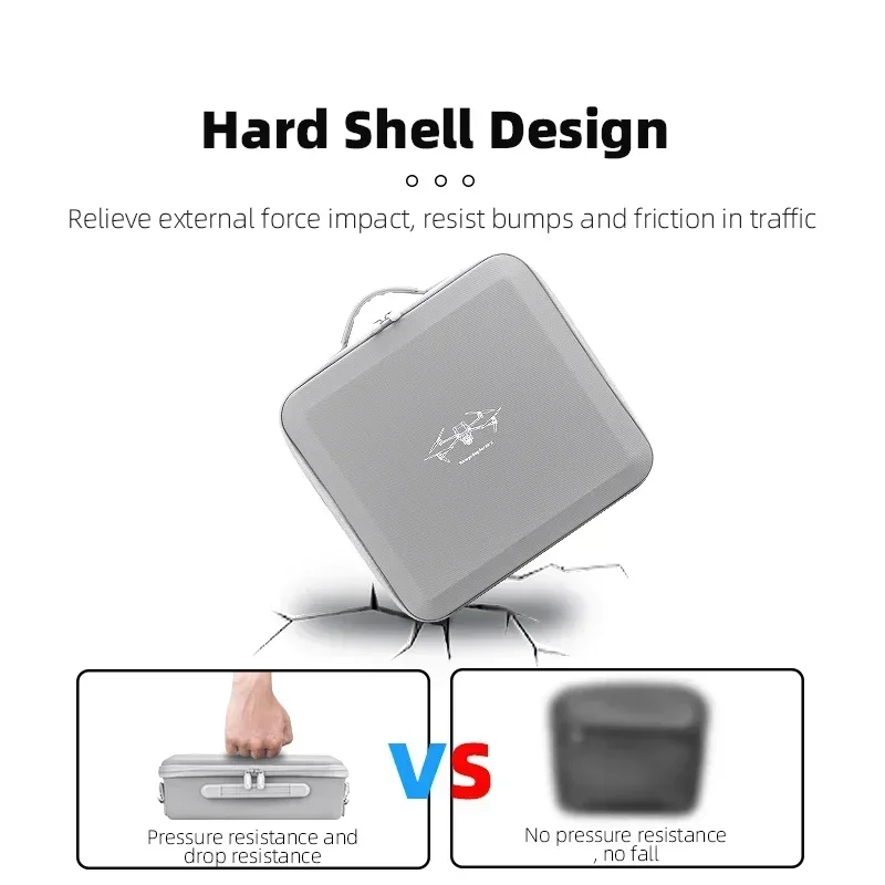 BRDRC Storage Bag for DJI Air 3S RC 2/RC N2 Remote Controller Battery Shouder Case for Air 3S Portable Hard Shell Bag Accesories