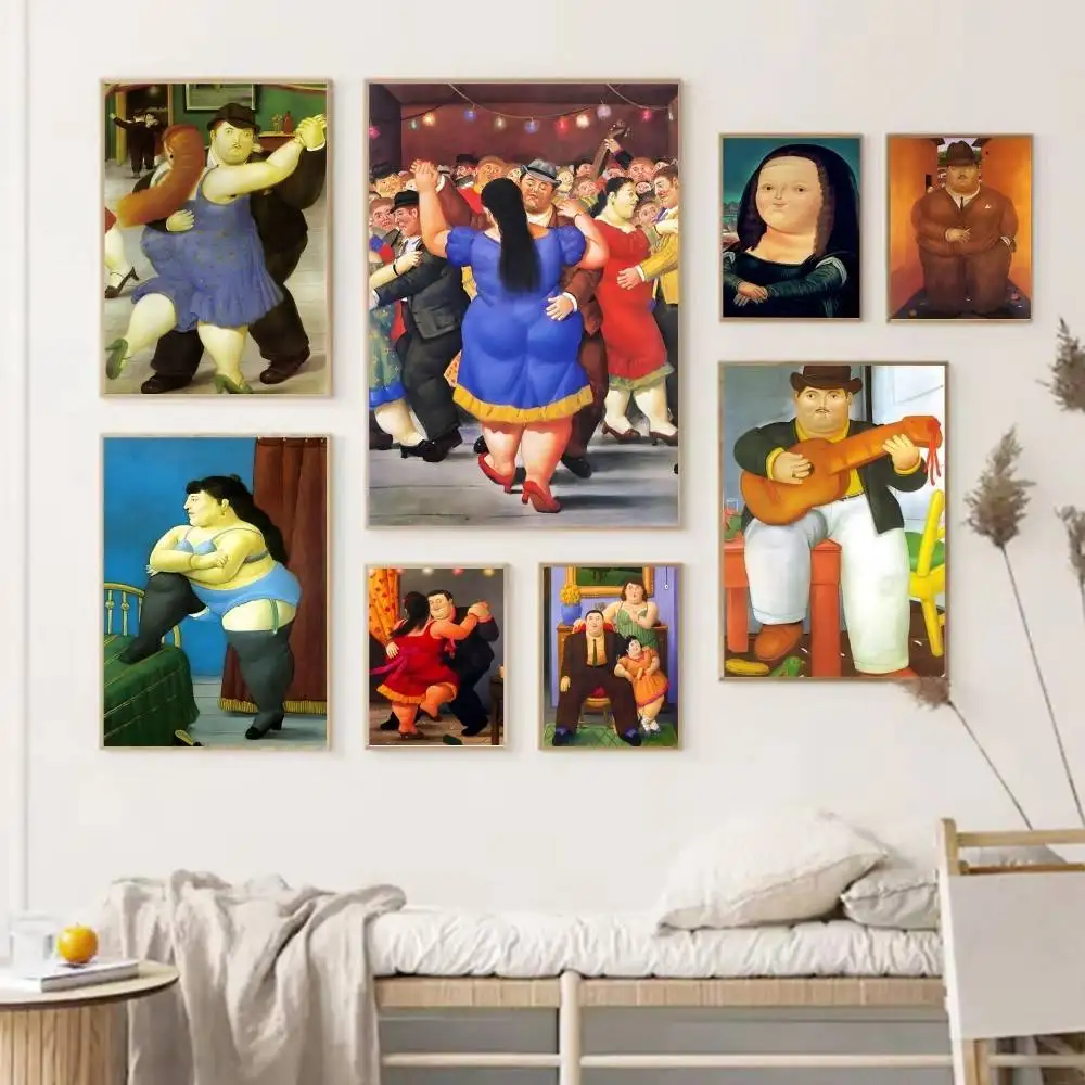 

Fernando Botero Art Fat Person Painting Poster Wall Art Home Decor Room Decor Digital Painting Living Room Restaurant Kitchen Ar