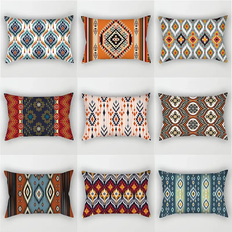 

Ethnic Indian Boho Pillowcase Stripe Bohemian Pillows Case Decor Home for Living Room Bed Sofa Double Bed Cushions Cover 30x50cm