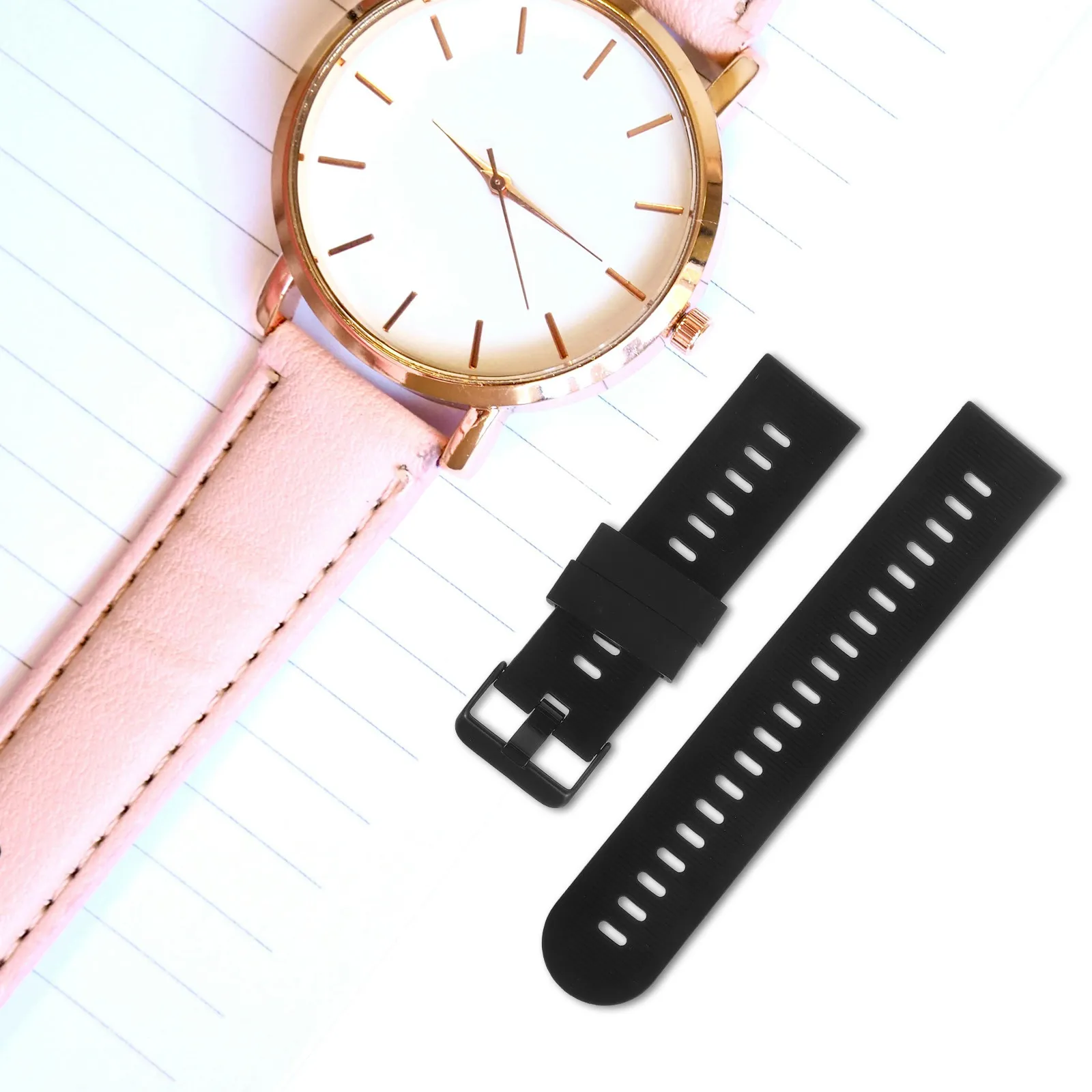 Silicone Black Pc Watch Bands Hard Rubber Strap Breathable Lightweight Protective Shell Anti Drop Compatible Forerunner