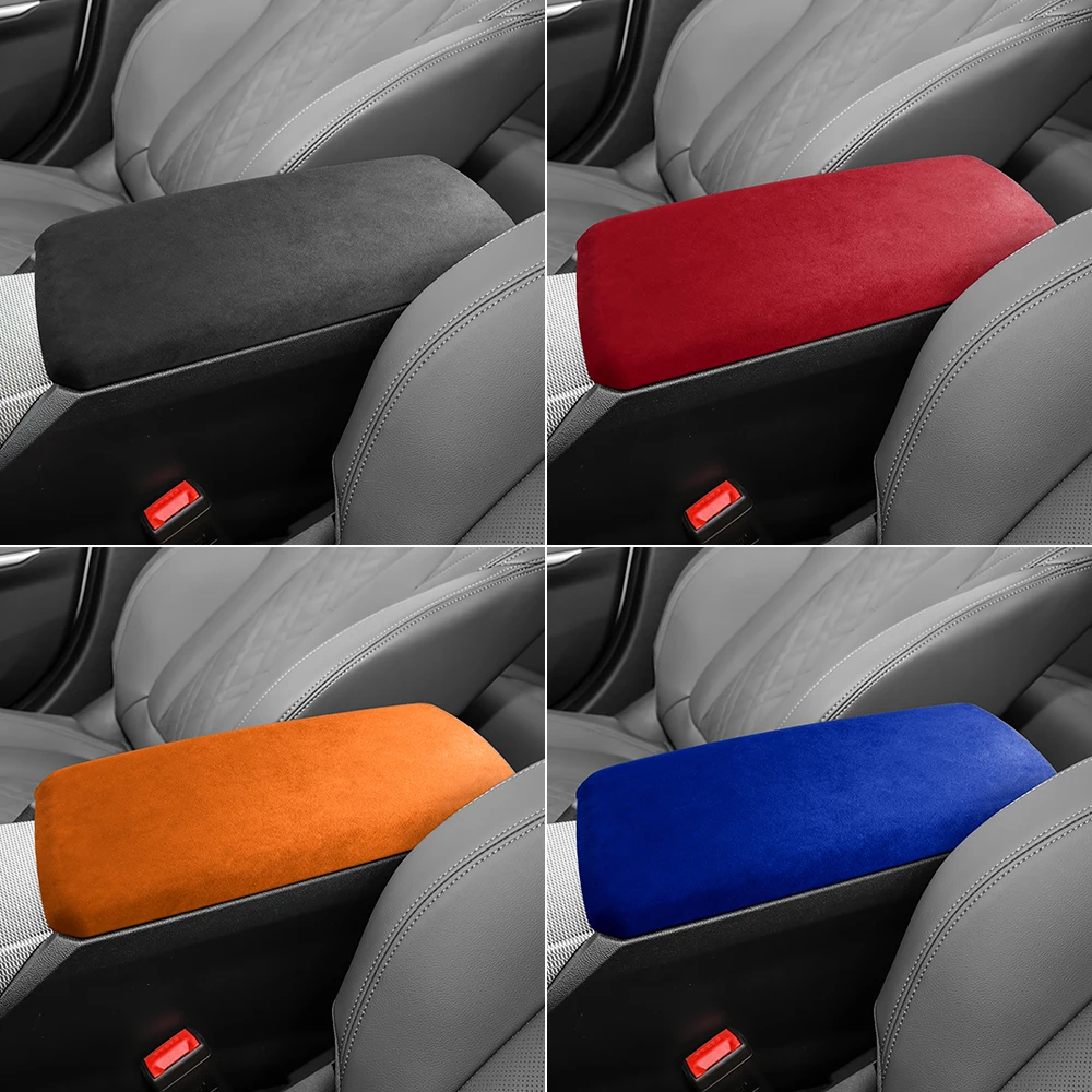 Car Armrest Box Case Cover For BMW G20 G22 G23 G26 3 4 Series 2020 2021 2022 Italy Suede Interior Arm Rest Protection Shell