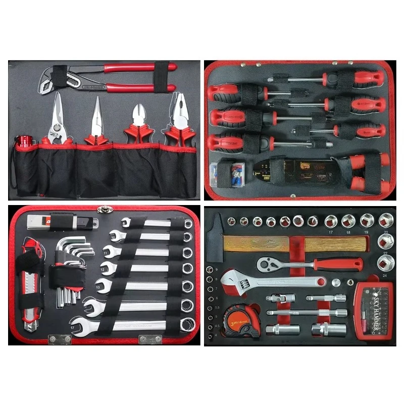 All-in-one 125-piece hardware tool set - a must-have hand wrench for professional car repair and home