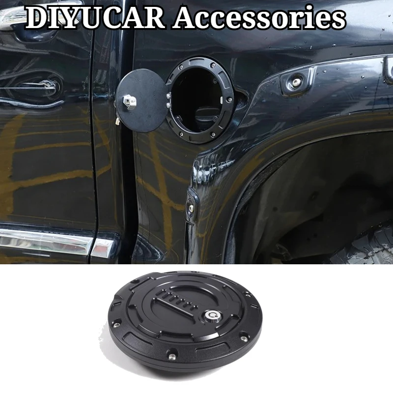For Toyota Tundra 2007-2021 Aluminum Alloy Black Car Fuel Tank Caps Fuel Tank Anti-Theft Lock Cover Exterior Car Accessories