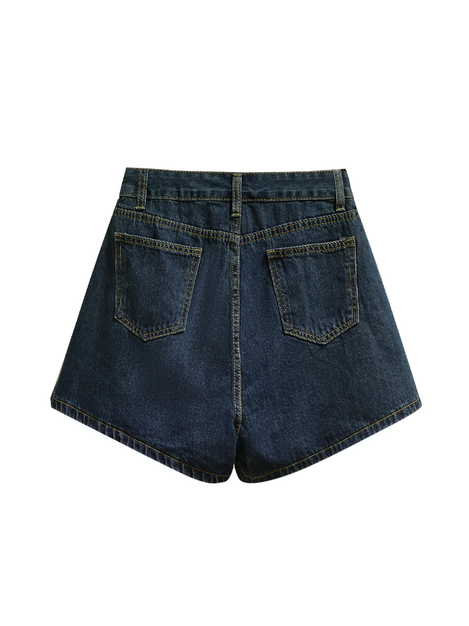 Women Blue Mini Denim Shorts Vintage 2000s Y2k Gyaru Wide Leg Micro Jeans Shorts High Waist Hot Cowboy Pants Shorts Summer 2026