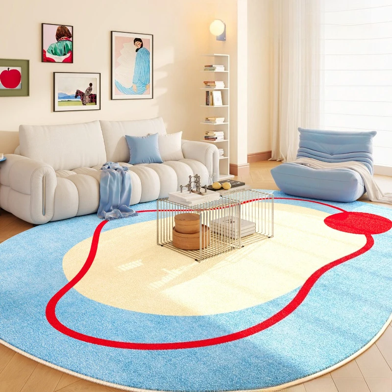

Ковер нестандартной формы для спальни, большой, в дофаминовых цветах, для гостиной, пушистый, мягкий, утолщенный, плюшевый коврик для пола