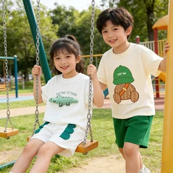 Baby Clothes Summer Children's Casual Sets Loose Cooler Cute Fashion Suit Infants Top + Shorts Boys Girls Two Piece Set