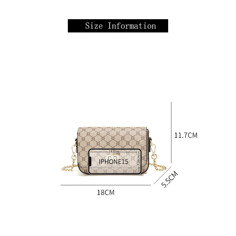 FOXER Mini PVC Leather Crossbody Phone Bag for Women