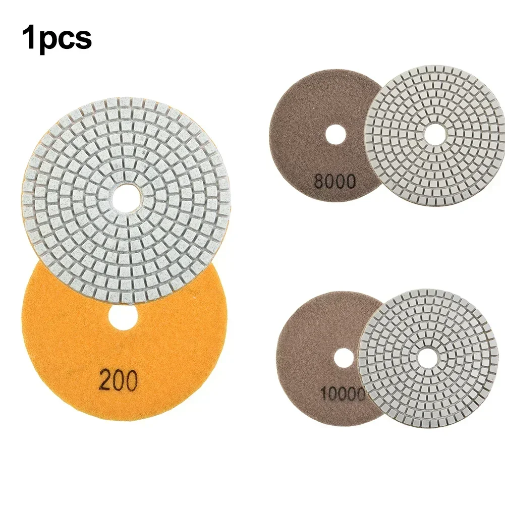 4 Zoll 100 mm integriertes Mond-Nass-/Trockenpolierpad mit Stütze zum Schleifen von Granit, Stein, Beton, Marmor, Quarz, Schleifwerkzeug