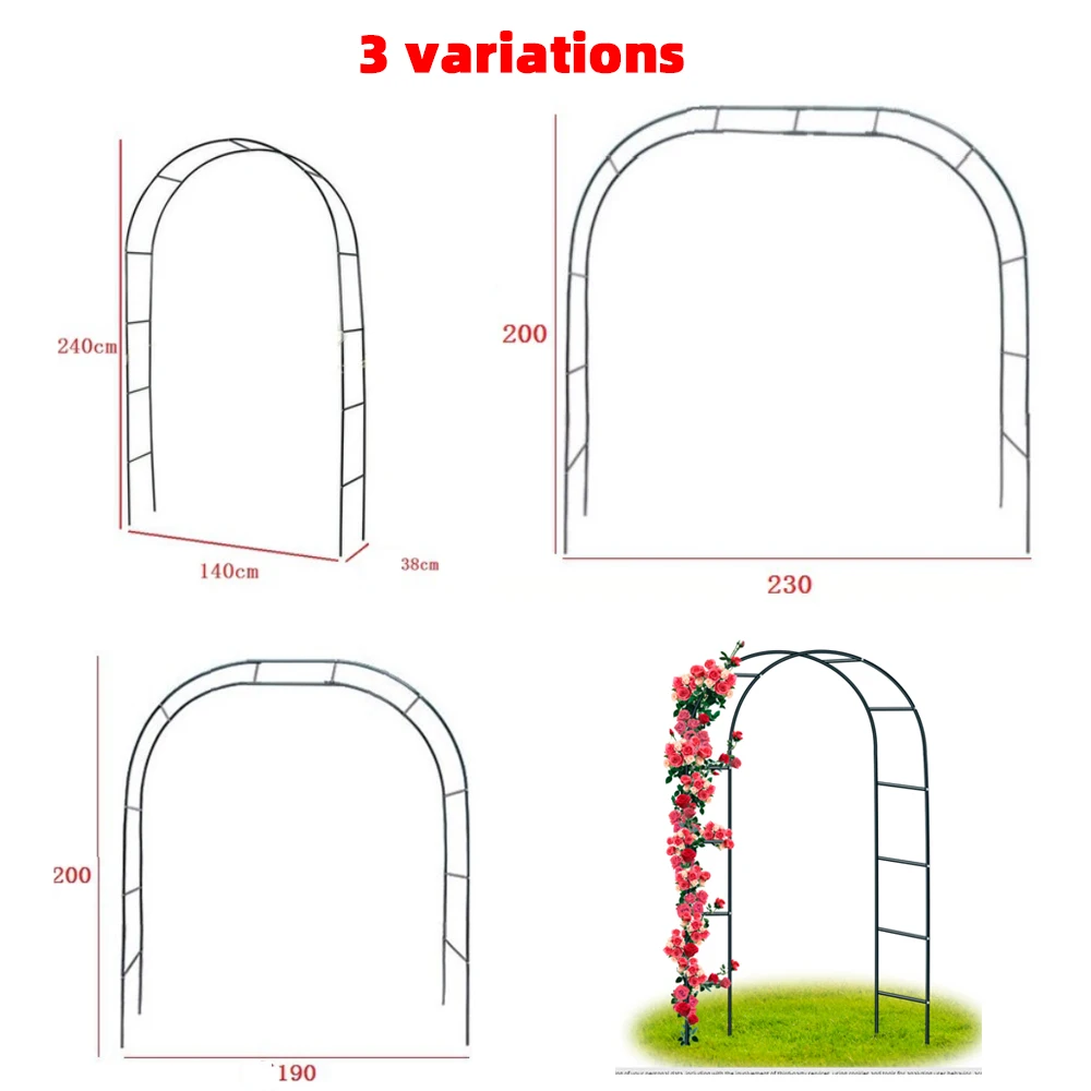 Iron Wedding Arch Decorative Garden Backdrop Pergola Stand Flower Frame For Marriage Birthday Wedding Party Decoration 3 in 1