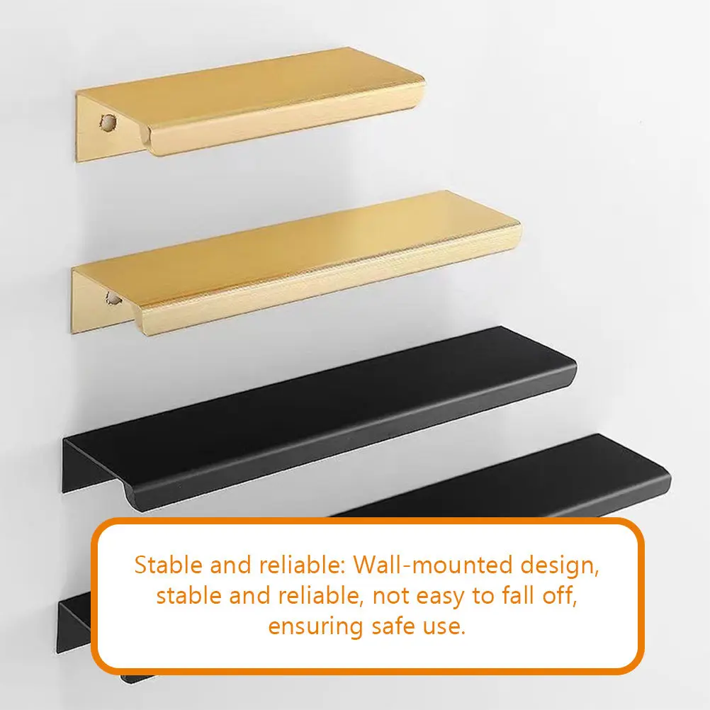 

Комплект из 2-х настенных полок для ванной комнаты, золотистый алюминиевый сплав, без сверления, плавающая полка, сверхпрочный органайзер-держатель для душа и кухни