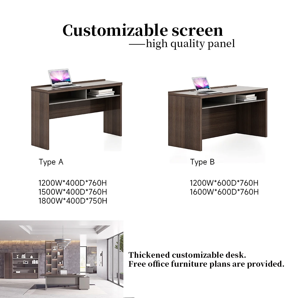 Customizable Office Furniture Modern Computer Workstation Office Counter Reception Table
