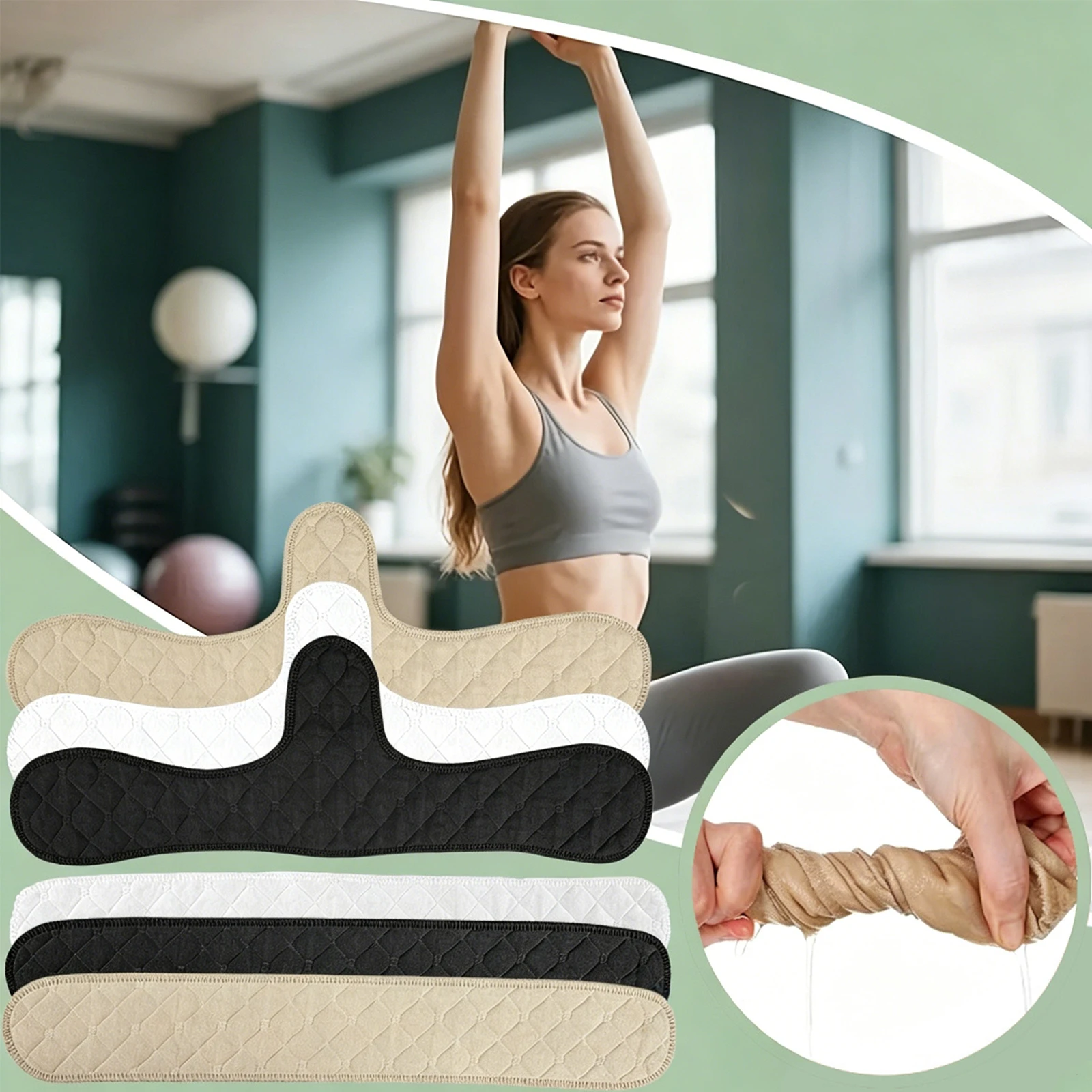 Chest and Abdominal Pad Non-woven Fabric Sweat-absorbing Pad Disposable Bra Lining Anti-perspirant Pads Summer Sports Use