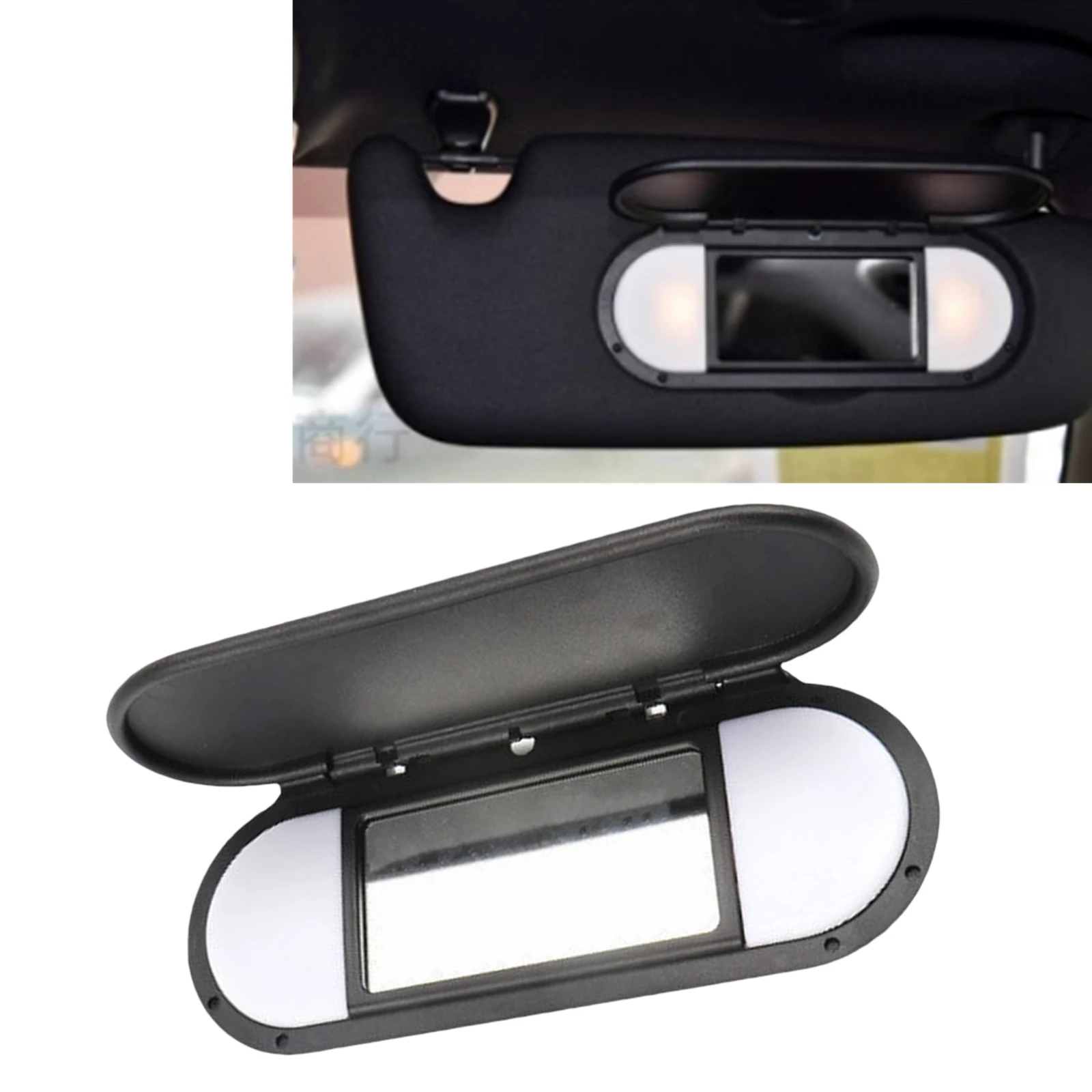 Car Inner Sun Visor Vanity Mirror Cover For MINI Cooper F55 F56 F60 2015 2016 2017 2018 2019 2020 2021 2022