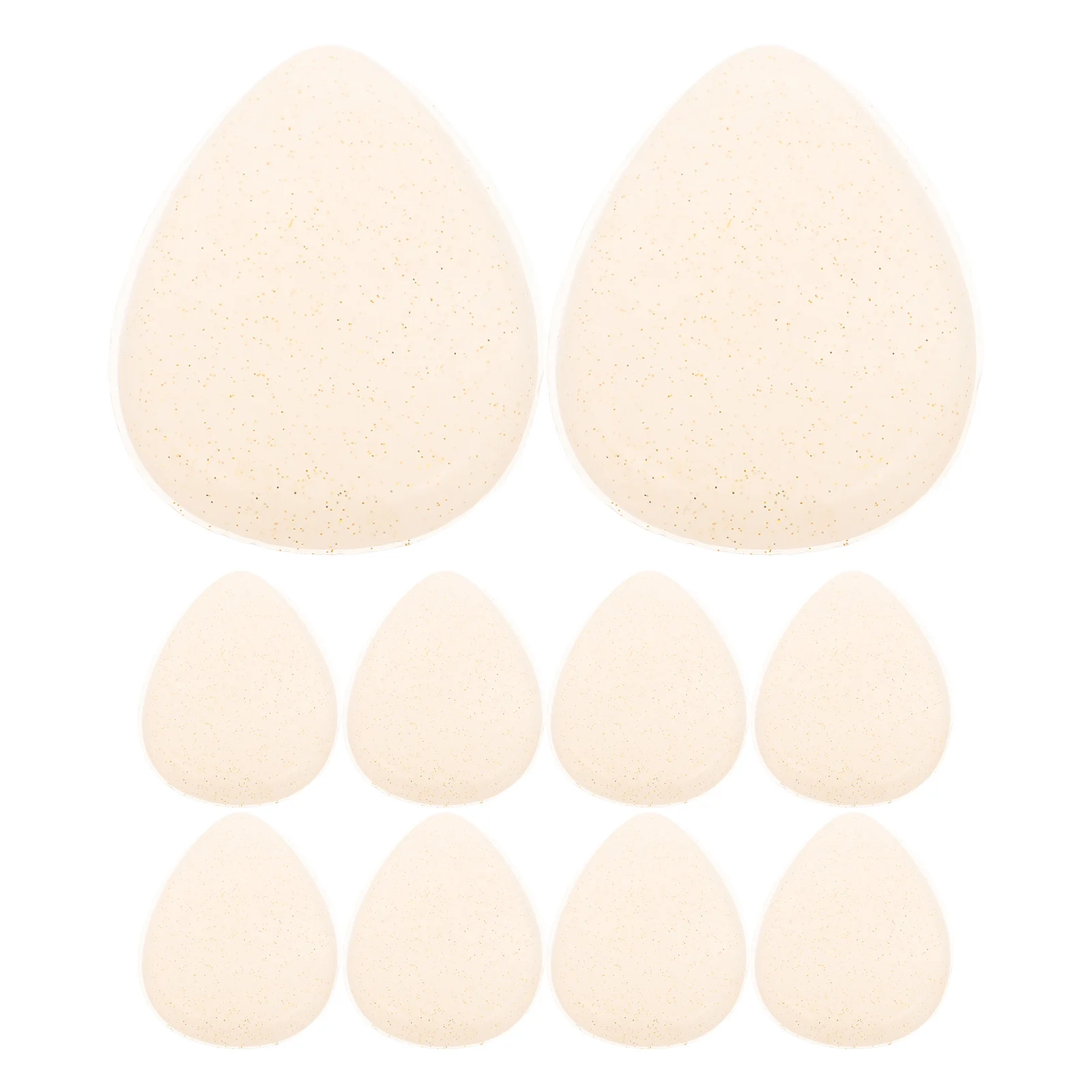 

10Pcs Clear Silicone Powder Puff Makeup Sponge Foundation Applicator Teardrop Shape Non-Absorbent Reusable Face Sponge