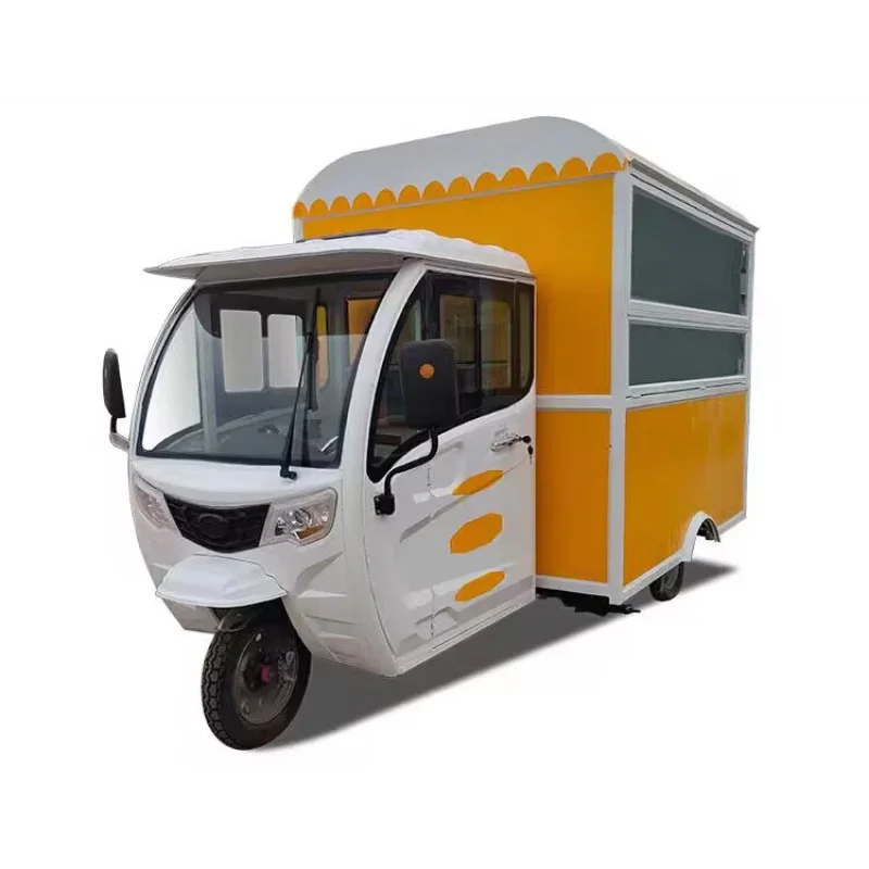 custom.Stainless Steel Breakfast RV Winery Snack Truck Fast Food Mobile Cart Fried Skewer Stall