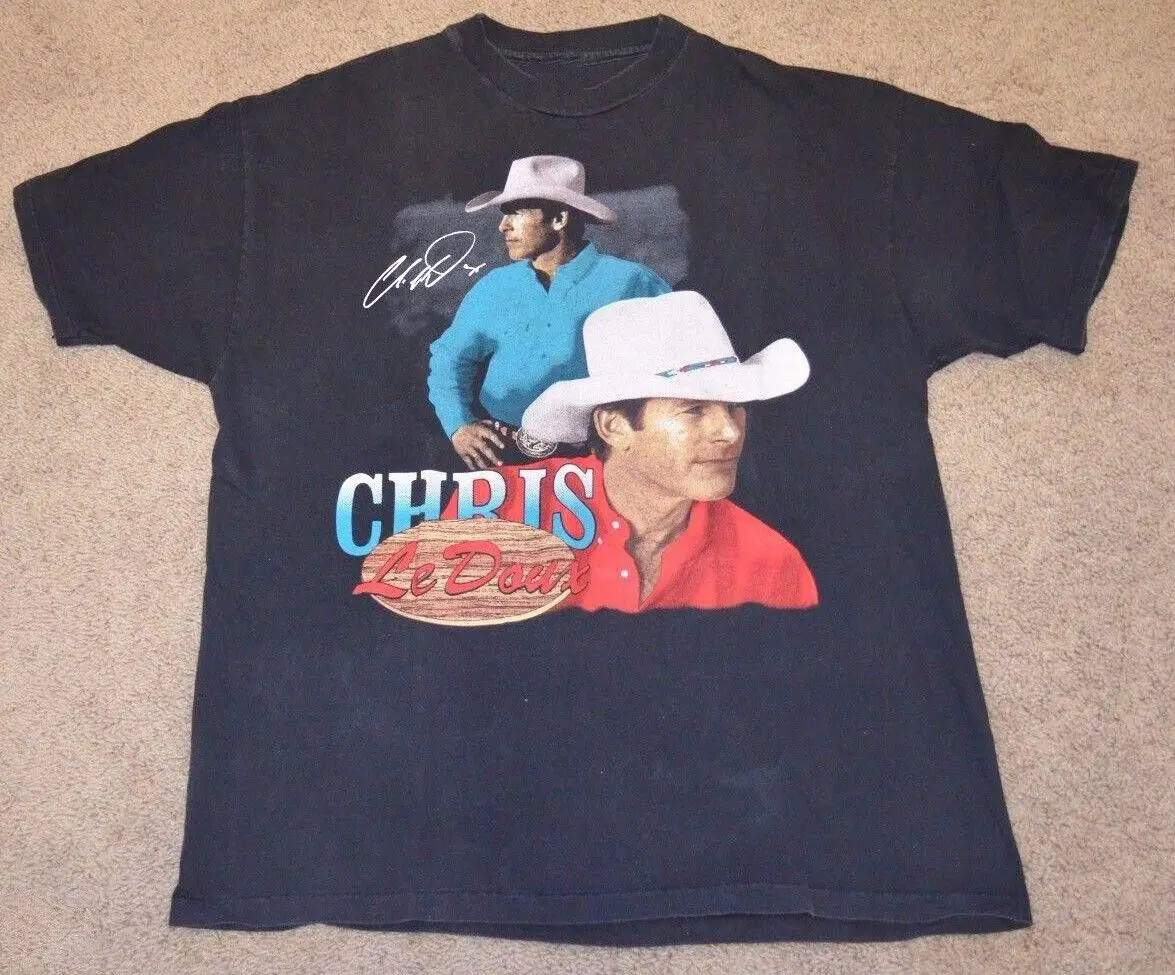 Vintage 90s UNDER THIS OLD HAT Chris Ledoux Shirt Black Unisex S-234XL CC1081