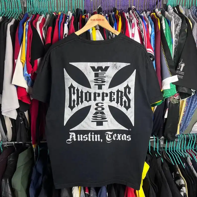 West Coast Choppers T-shirt Vintage Loose Oversized Unisex Print T-shirts for Men Women Fashion Hip Hop Casual high quality soft