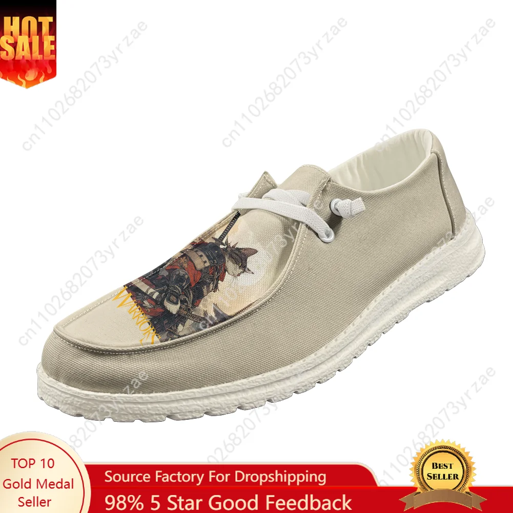 

Cat Warrior Casual Shoe Mens Womens Breathable Flat Footwear Indoor Outdoor Lightweight Personalized Pattern Custom Made Shoes