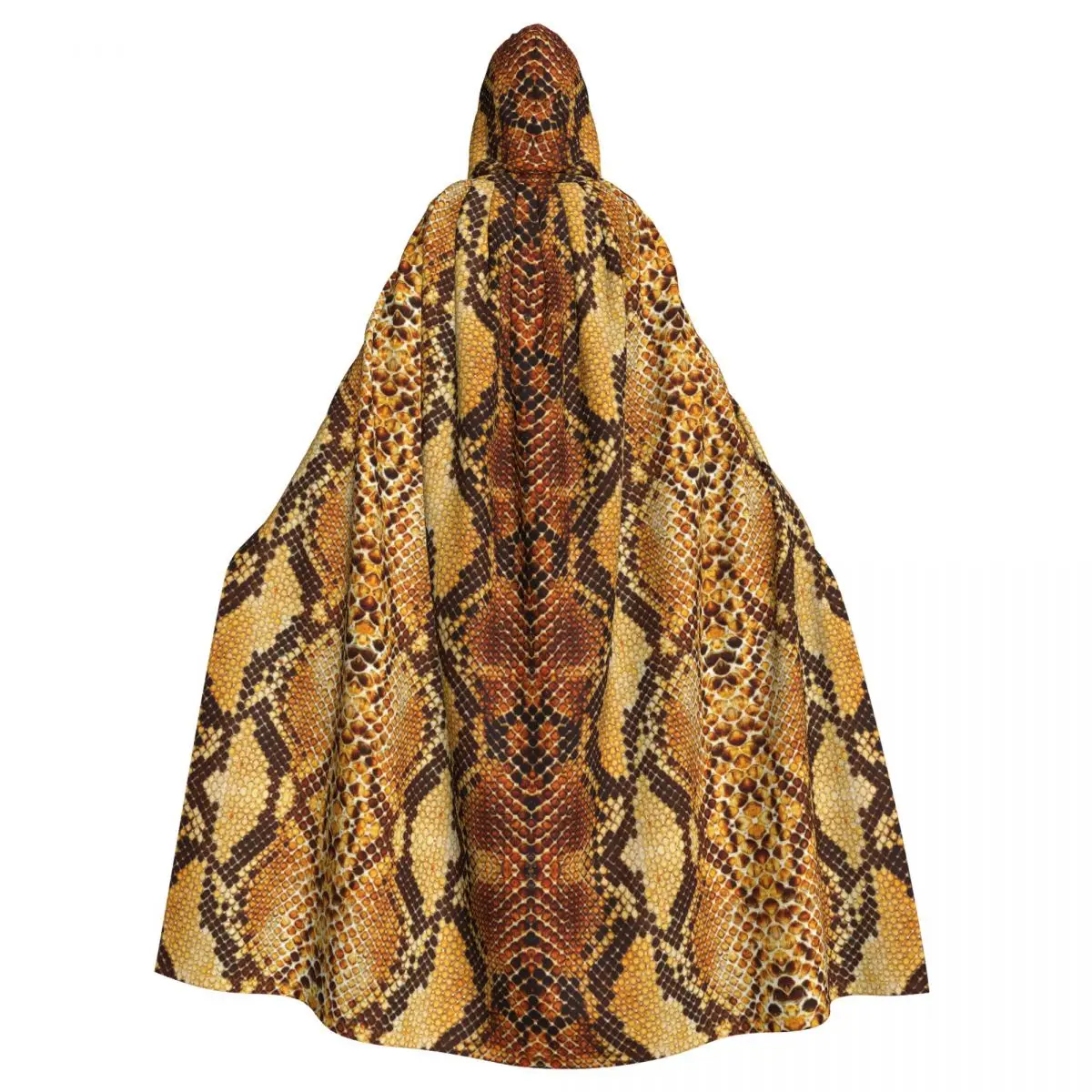 

Long Cape Cloak Snake Skin Hooded Cloak Coat Autumn Hoodies