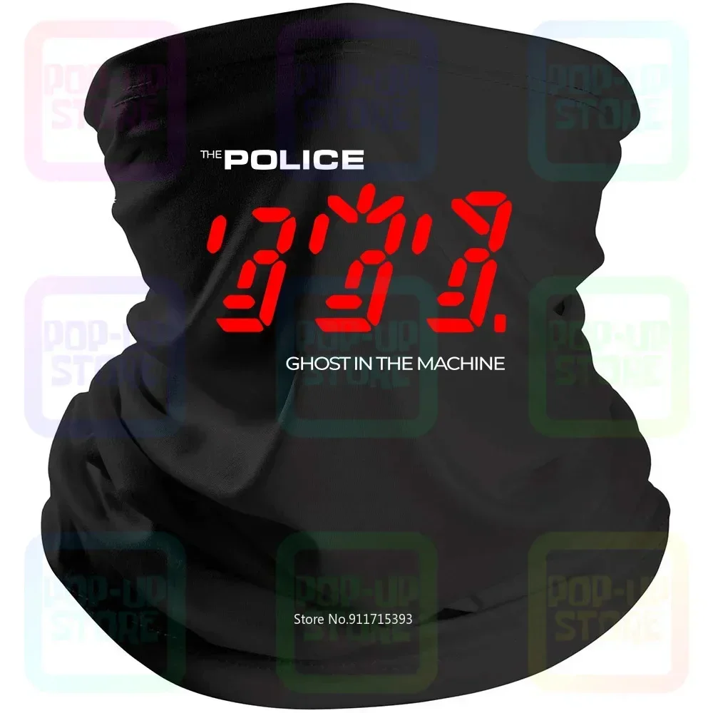 Authentic The Police Ghost In The Machine Album Record Covert Soft Top Black Bandana Mask Scarf Neck Gaiter Mouth Cover