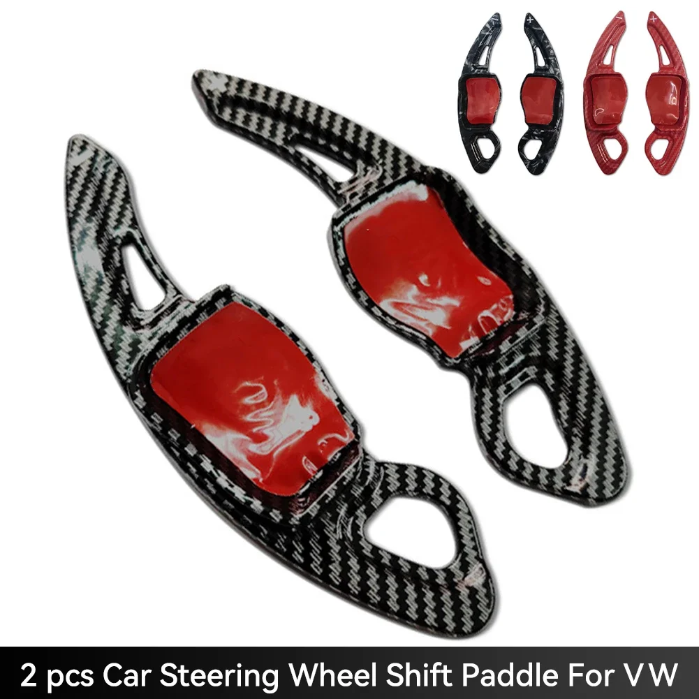 2Pcs Car Gear Shift Paddles For Volkswagen VW LAVIDA GOLF6 Lamando SagitarGTI Touareg Scirocco Newbeetle Steering Wheel Paddle