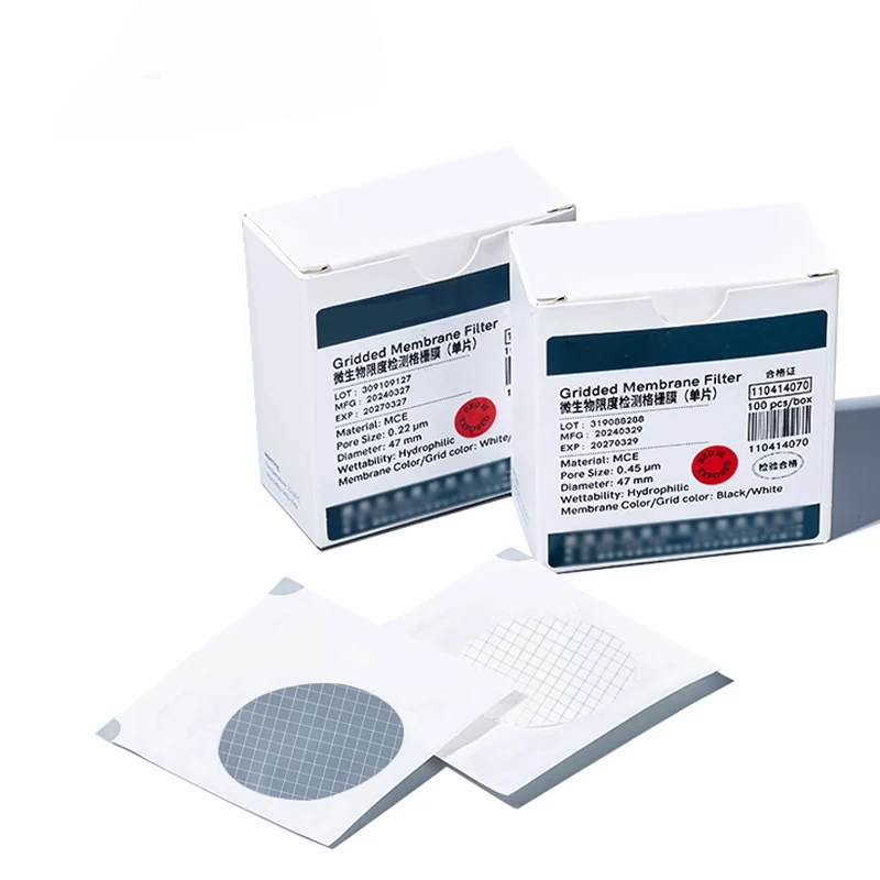 MCE grid membrane Laboratory sterile microbial analysis filter membrane Microporous filter membrane independent packaging