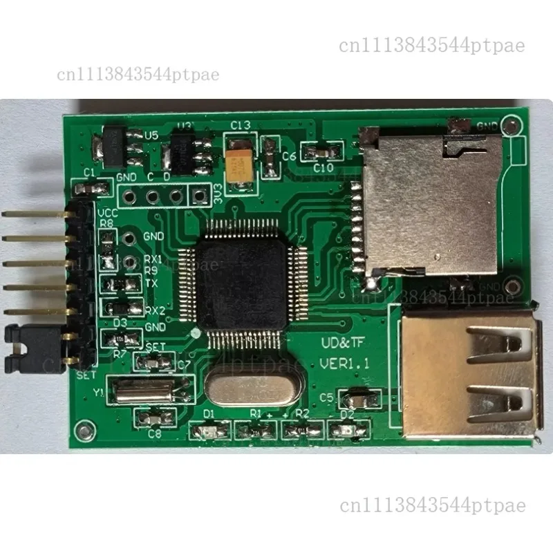 Serial port u disk / tf card storage module (with clock)