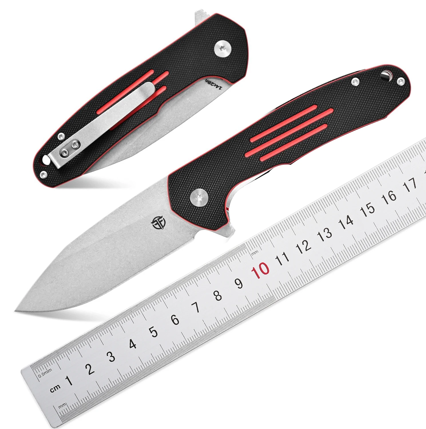 

FF16 Folding Knife 14C28N Steel Blade G10 Handle Pocket EDC Tool Knife for Outdoor Camping Hiking Hunting