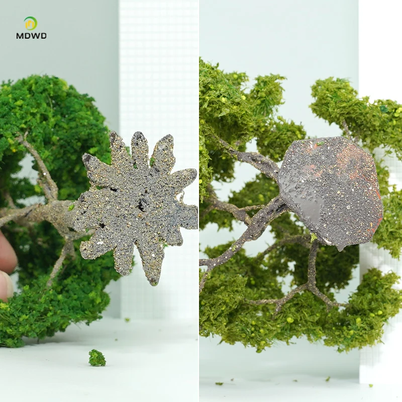 10-23 ซม.ลวดต้นไม้รุ่น Miniature ภูมิทัศน์ต้นไม้สีเขียว Micro ทรายตาราง DIY วัสดุ Scale รถไฟรถไฟเค้าโครง