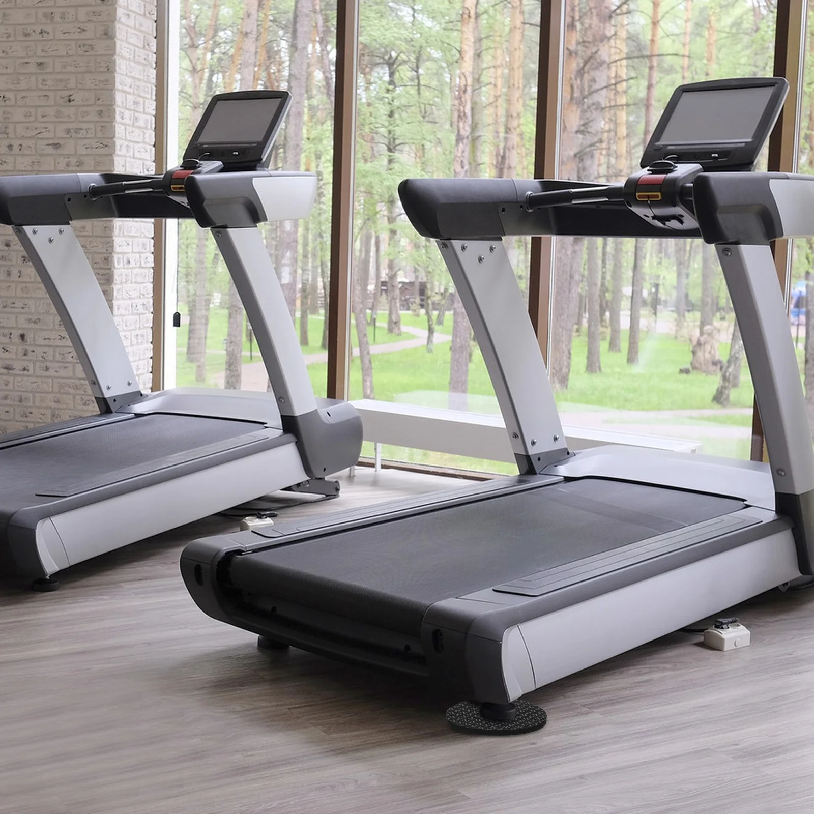 

6Pcs Running Machine Mat Noise Reducing Heavy Duty Anti Slip Treadmill Floor Mat for Carpet Tile Hardwood Protection