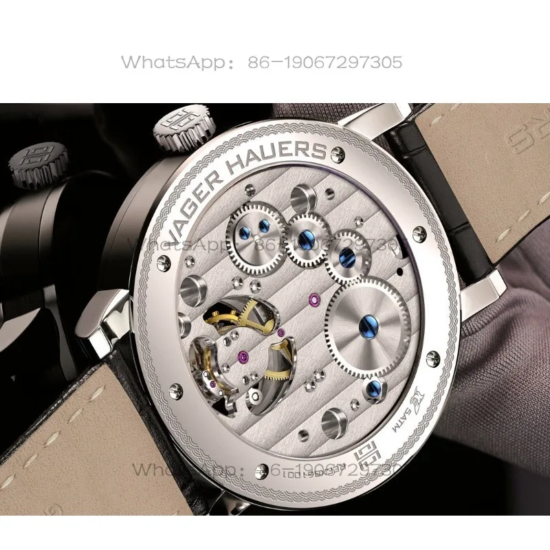 Chinese style men's mechanical  tourbillon hollow waterproof leisure  men's watch