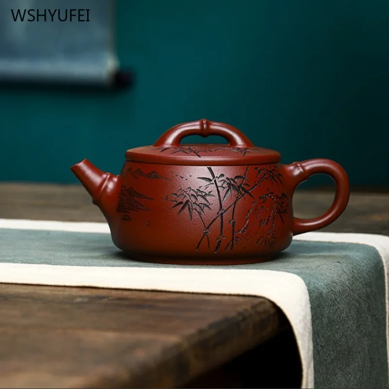 Yixing Handmade purple clay teapot 1pcs kettle Yunshui Zen Heart chinese Kung Fu teapot Hand drawn patterns 340ml tea pot