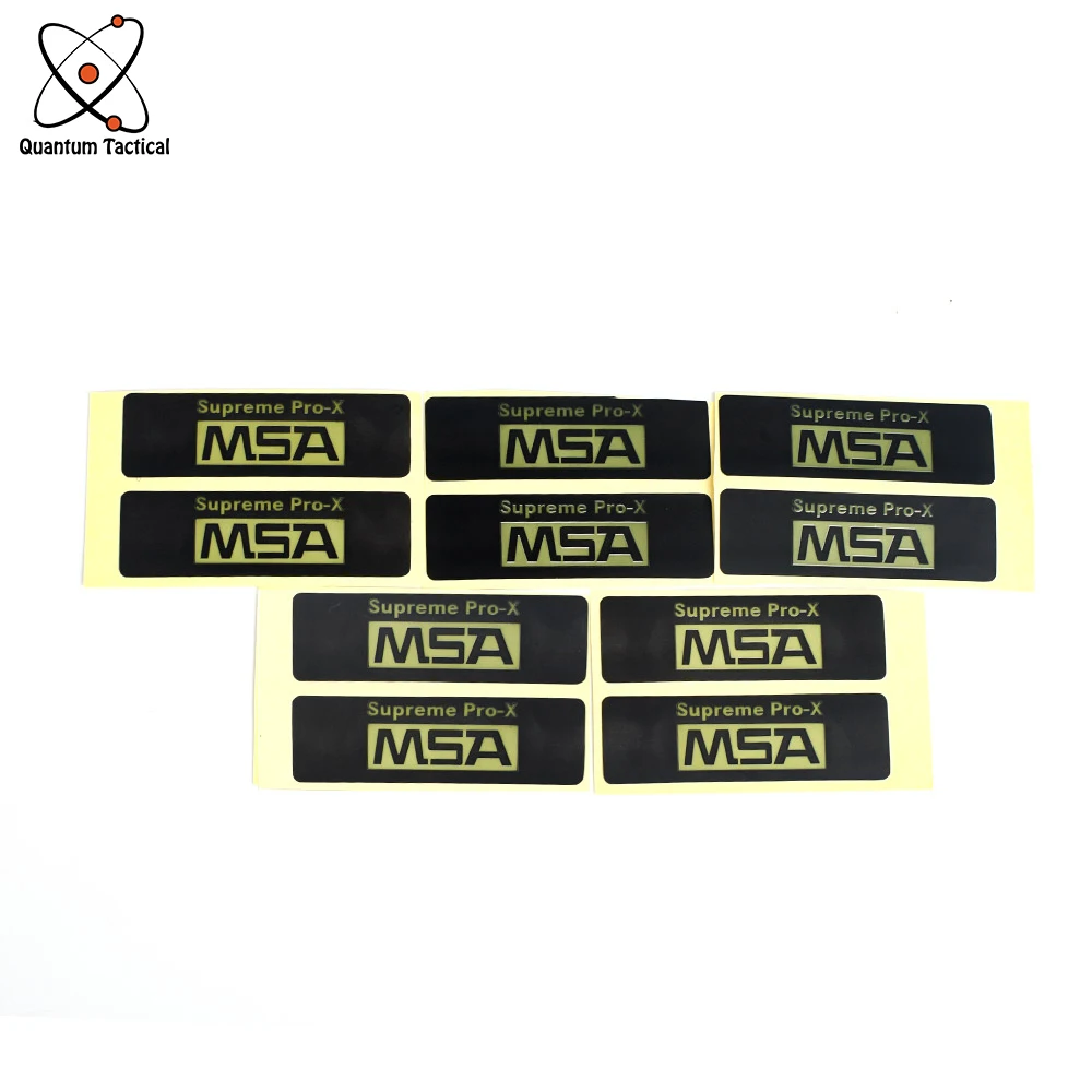 5 set/pacco 43*13mm Airsoft Sordin Headset MSA Sticker cuffie da tiro Supreme Pro-X MSA Stickers accessori per la caccia