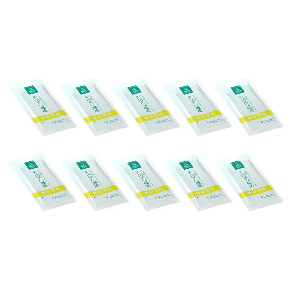 

10 Pcs Disposable Toilet Seat Covers Non Woven PE Waterproof Travel Mats Green Bathroom Supplies Independent Packaging Home