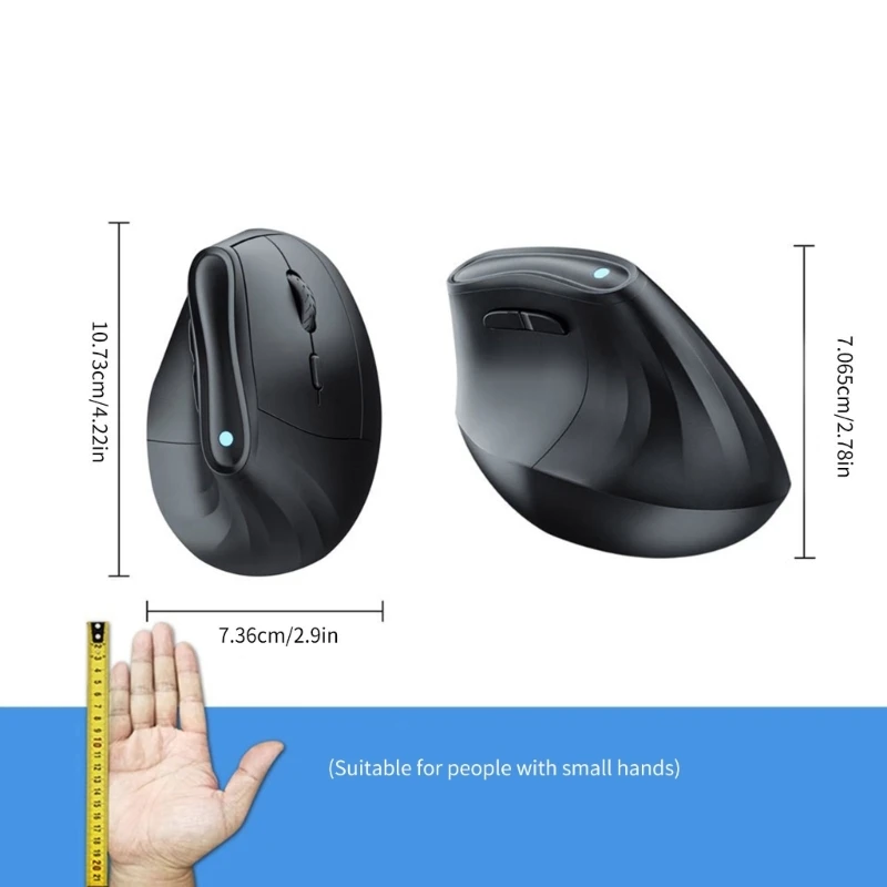 Mouse ergonomico Mouse verticale wireless Ricaricabile Compatibile con