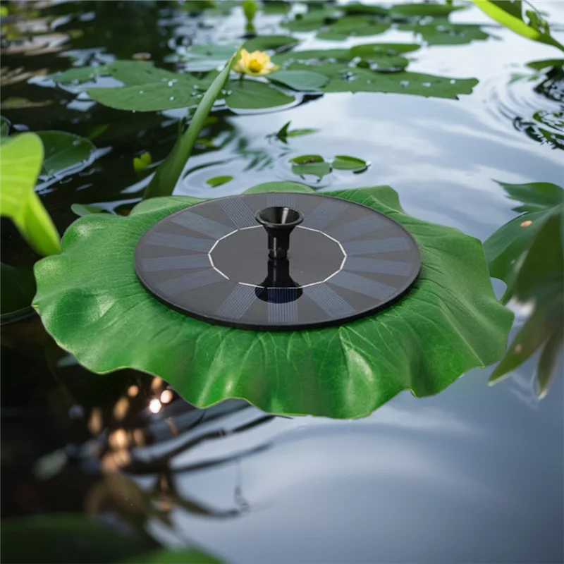 

AT02-Solar Water Fountain With 6 Nozzles Mini Water Fountain Bird Bath Lotus Leaf Fountain Pump For Fish Tank Aquarium