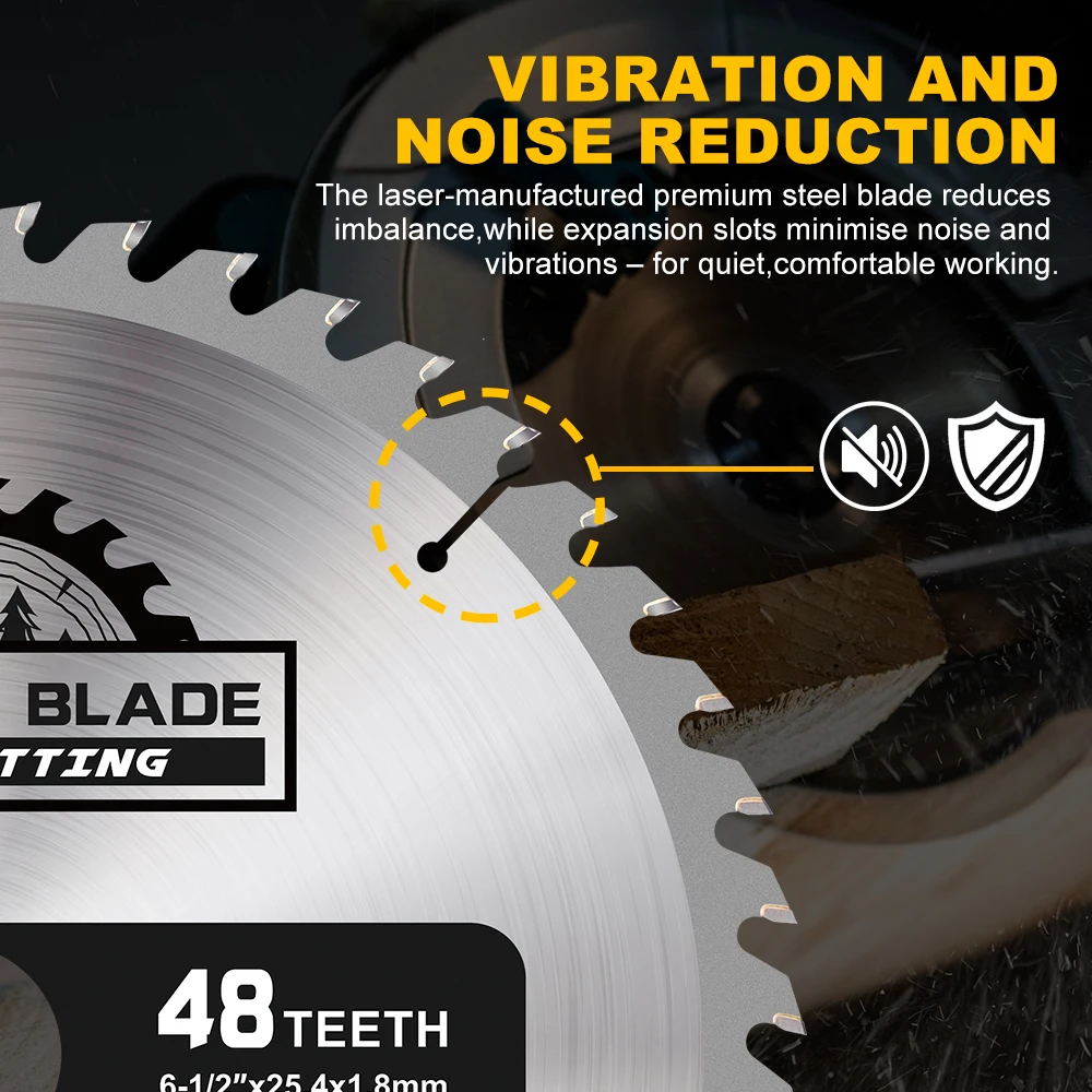 XCAN 10" 250mm Circular Saw Blade TCT Carbide Saw Blade Bore 30mm Wood Cutting Disc 40/48/60/80T Woodworking Saw Blade - view 5