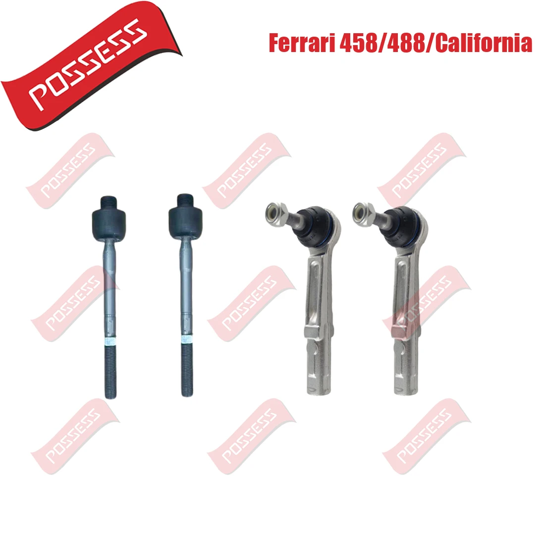 

4 шт. передний мост, внутренние и внешние наконечники рулевой тяги, шаровой шарнир для Ferrari 458 Ferrari 488 Ferrari California 253129 250196