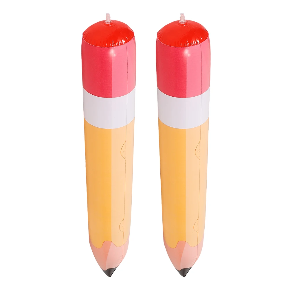 

2Pcs PVC Inflatable Pencil Decorations Back to School Party Jumbo Pencil Balloons Classroom Hanging Decorations