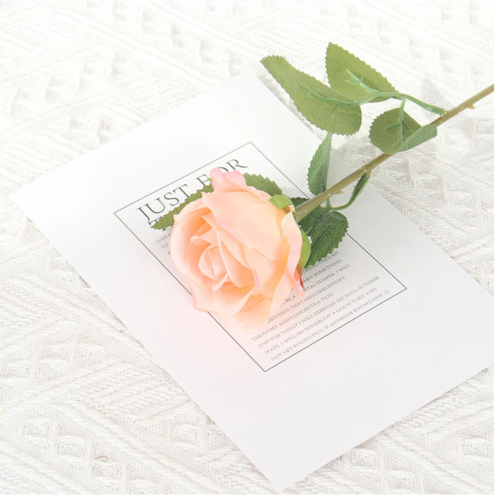 

10 Pieces of Artificial Orange Roses, Artificial Roses for Wedding Decoration, Real Touch Silk Roses for Home Decoration and Wedding Parties