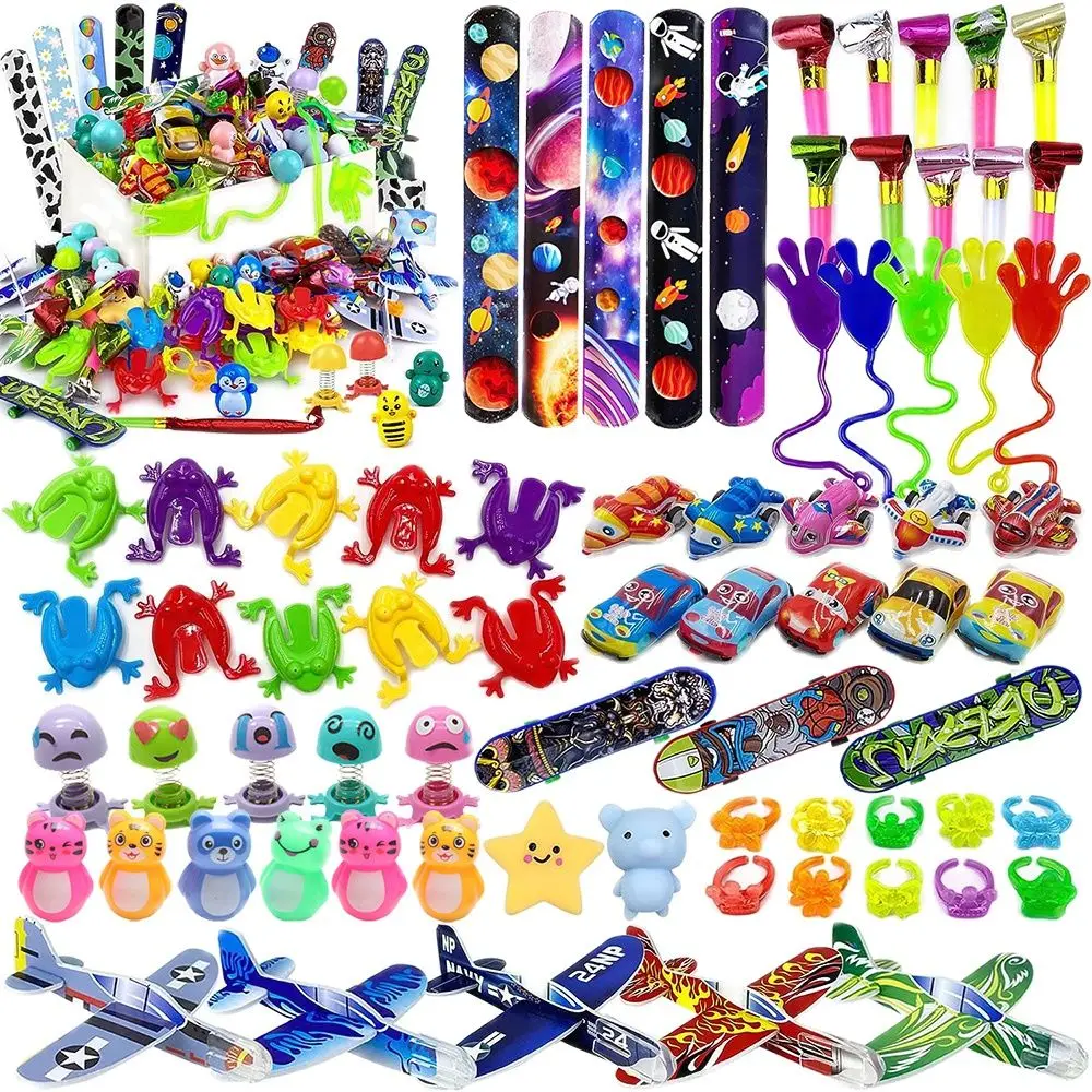 

120 Pcs Party Favor Toy Assortment Classroom Rewards Bulk Toys Birthday Party Toy Goodie Bag Filler Box Gifts for Boys and Girls