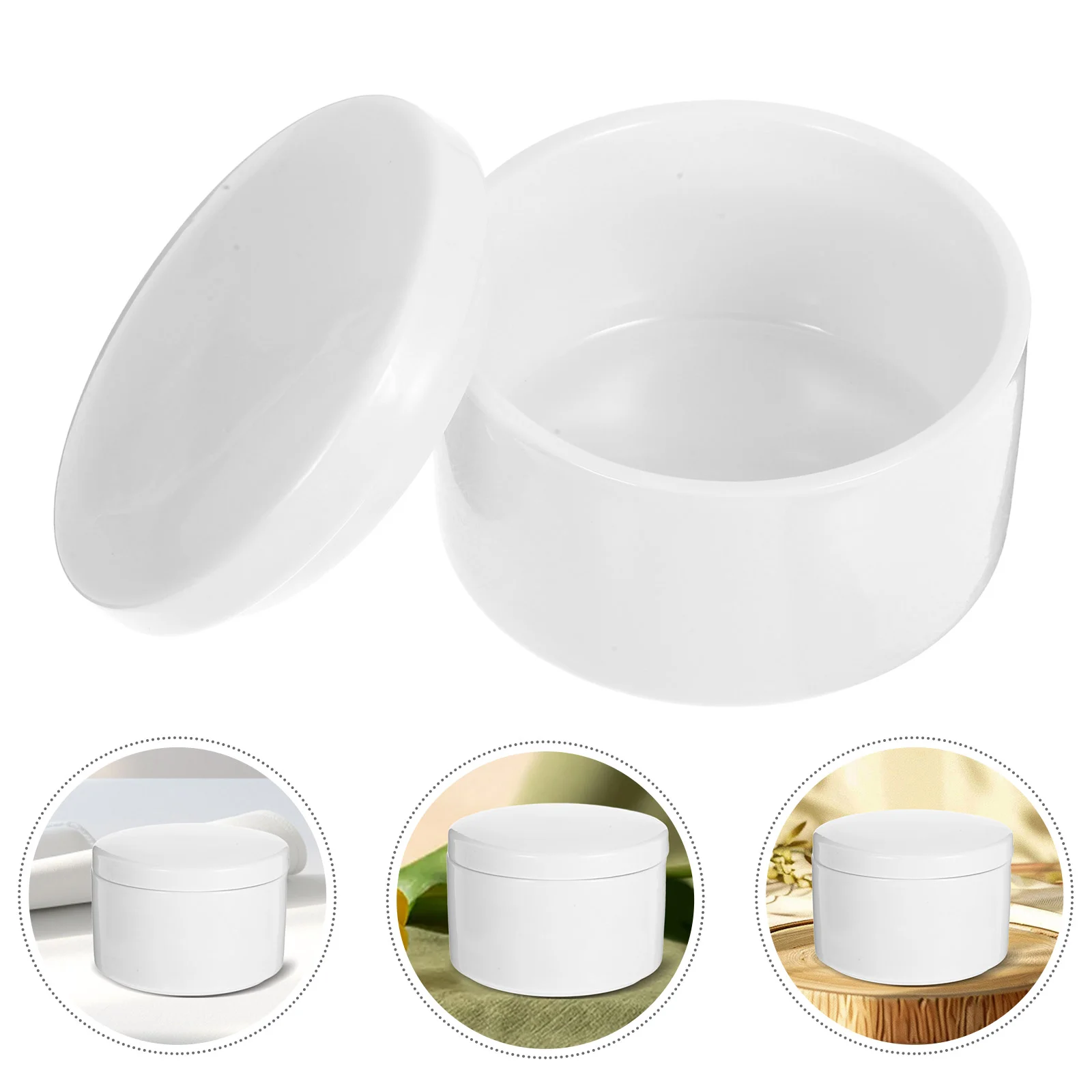 

Storage Tank White Porcelain Jewelry Box Miss Choker Necklaces for Woman Ring Dish with Lid Ceramics Round Case