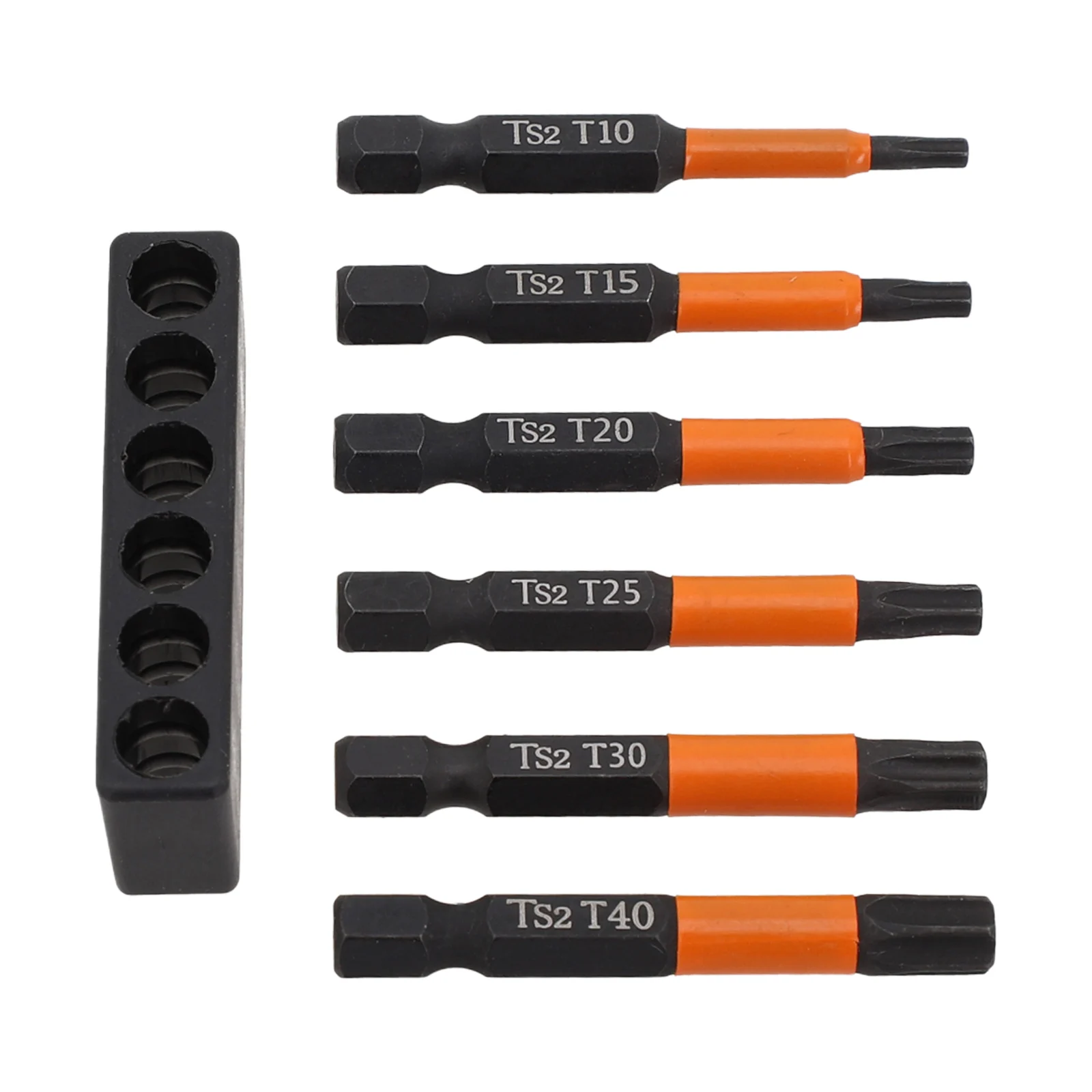 6pcs 50mm Torx Screwdriver Bit Magnetic 1/4 Shank Screwdriver Bit Set/T15/T20/T25//T30/T40 Hand Tools