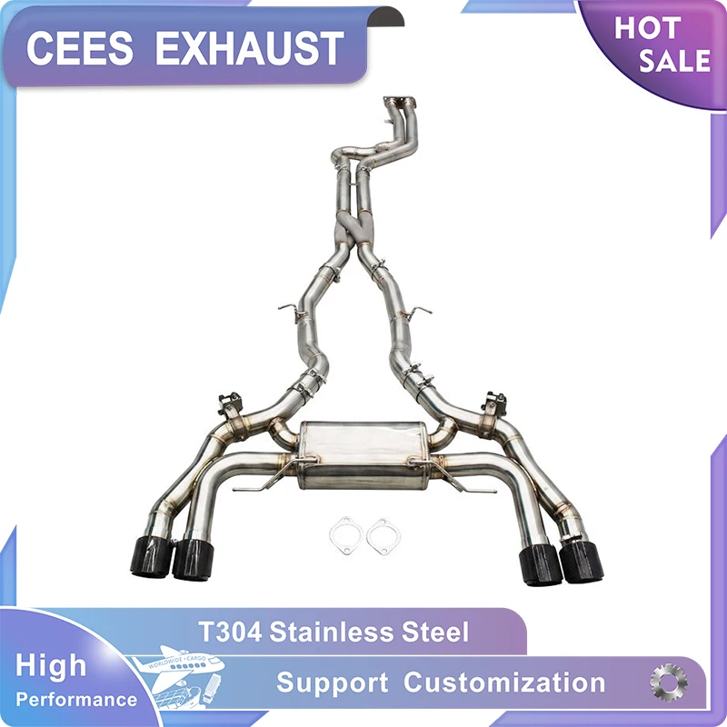 

CEES Valvetronic Catback Exhaust for BMW X3M X4M F97 F98 S58 3.0T 2019-2023 Z-Pipe SS304 Remote Control Aggressive Sport Sound